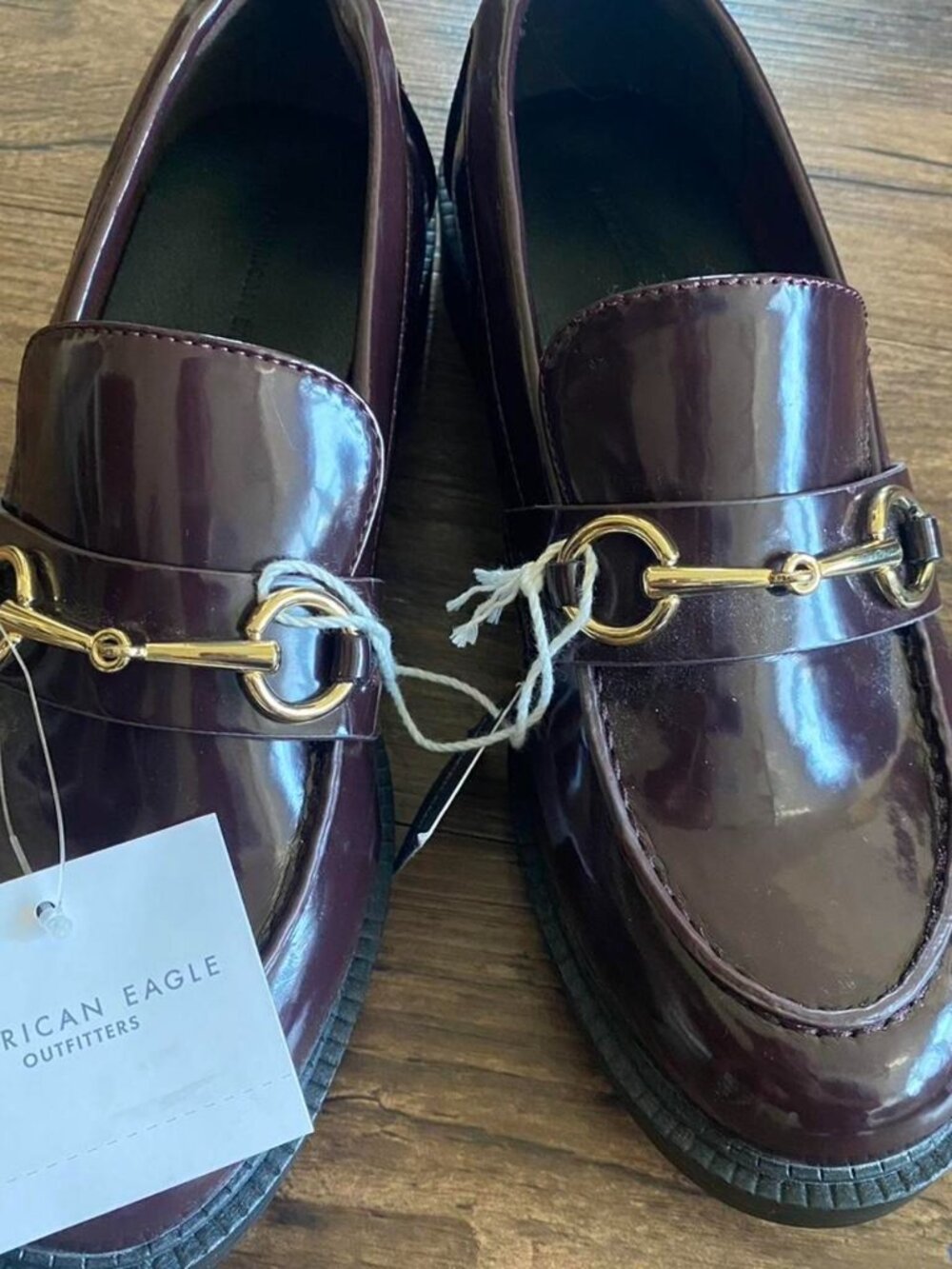 American Eagle Outfitters Women's Burgundy and Red Loafers
